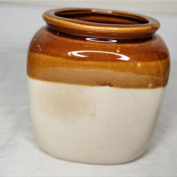 Vintage two tone glazed canister - Picture 4 of 9